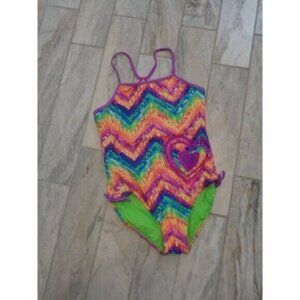 NEW Breaking Waves girl's size 12 one-piece Bathing Suit Retails $45